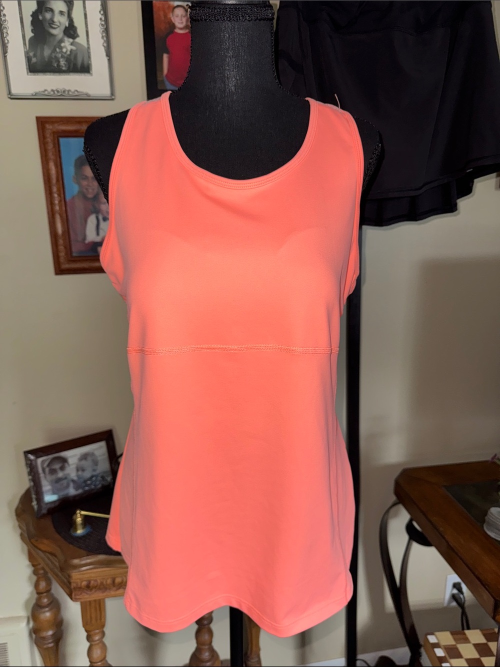 Neon Orange Racerback Sports Tennis Top